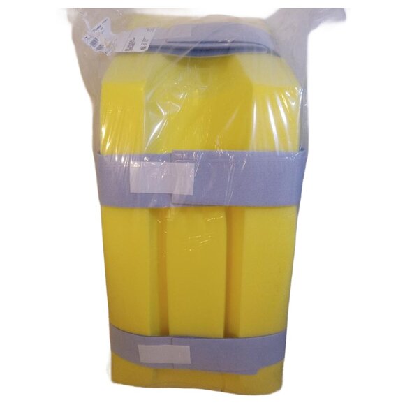 DeRoyal Memory Foam Leg Pillow Compressed Unisex Yellow Gray Straps M60-015 - Picture 5 of 6